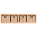 Étagère murale avec paniers 62x18x16 cm Bois massif de noyer