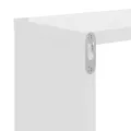 Étagères murales 2 pcs blanc brillant bois d'ingénierie