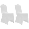Housses élastiques de chaise Blanc 12 pcs