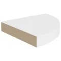 Étagères d'angle flottantes 2 pcs blanc 25x25x3,8 cm MDF
