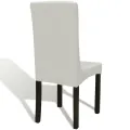 Housse de chaise droite extensible 4 pcs Crème