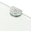 Étagères d'angle 2 pcs et supports Verre Transparent 45x45 cm