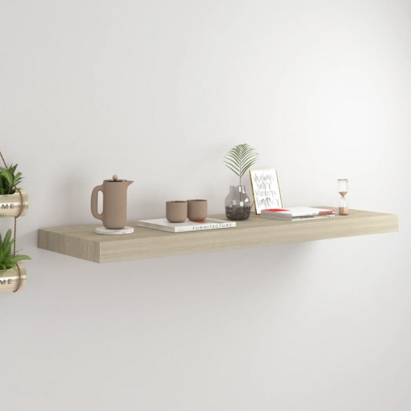 Étagère flottante murale chêne 80x23,5x3,8 cm MDF