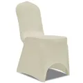 Housse crème extensible pour chaise 6 pièces