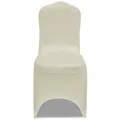 Housse crème extensible pour chaise 6 pièces