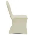 Housse crème extensible pour chaise 6 pièces