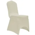 Housses élastiques de chaise Crème 12 pcs