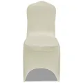 Housses élastiques de chaise Crème 12 pcs