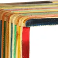 Jeu d'étagère murale 3 pcs Teck massif recyclé Multicolore