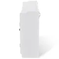 Vitrine murale avec étagère de Livre / DVD / Verre en MDF Blanc