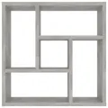 Étagère murale Gris béton 45,1x16x45,1 cm Bois d’ingénierie