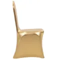 Housses extensibles de chaise 6 pcs Doré