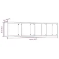 Bibliothèque/Meuble TV Sonoma gris 143x30x36cm Bois ingénierie