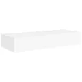 Étagères à tiroirs murales 2 pcs Blanc 60x23,5x10 cm MDF