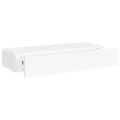 Étagères à tiroirs murales 2 pcs Blanc 60x23,5x10 cm MDF