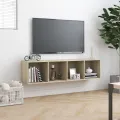 Bibliothèque/Meuble TV Chêne sonoma 143x30x36 cm