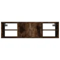 Étagère murale chêne fumé 102x30x29 cm bois d'ingénierie