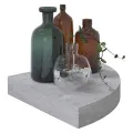 Étagères d'angle murales 4 pcs Gris béton 25x25x3,8 cm MDF