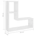Étagères murales 2pcs blanc brillant 50x15x50cm bois ingénierie
