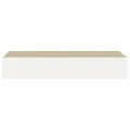Étagère à tiroir murale chêne et blanc 60x23,5x10 cm MDF