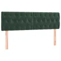 cadre de lit et matelas Vert foncé 140x190cm Velours