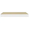 Étagères flottantes 2 pcs Chêne et blanc 40x23x3,8 cm MDF