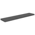 Étagères murales flottantes 2 pcs gris brillant 120x23,5x3,8 cm