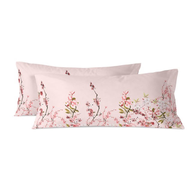 Funda de almohada HappyFriday Chinoiserie rose Multicolor Cama de 180/