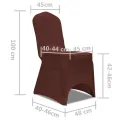 Housse de chaise extensible 4 pcs marron