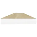 Étagères flottantes 2 pcs chêne et blanc 120x23,5x3,8 cm MDF