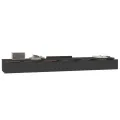 Armoires murales 2 pcs noir 102x30x20 cm bois d'ingénierie