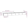 Armoires murales 2 pcs noir 102x30x20 cm bois d'ingénierie
