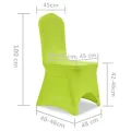 Housse de chaise extensible 6 pcs vert