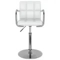 Chaise de salle à manger Blanc Similicuir