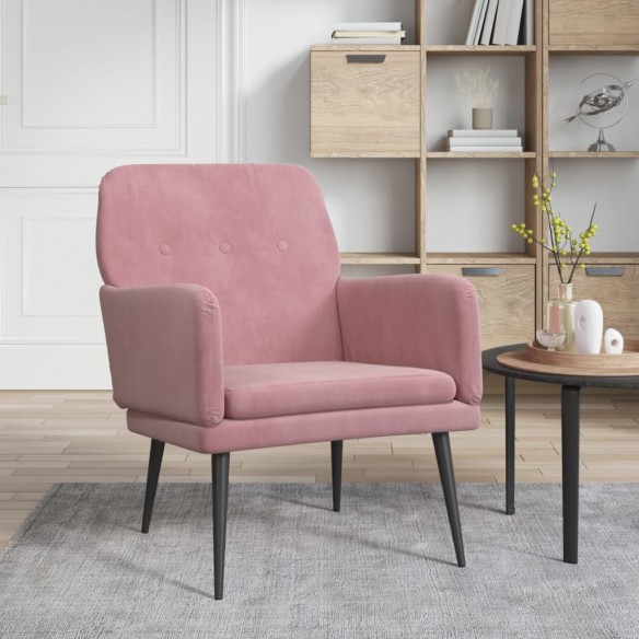 Fauteuil Rose 62x79x79 cm Velours