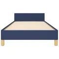 Cadre de lit sans matelas bleu 100x200 cm tissu