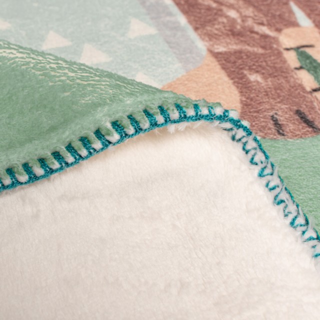 Deken HappyFriday Moshi Moshi Harvestwood Multicolour Microvezel 110 x