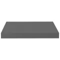 Étagère murale flottante Gris brillant 40x23x3,8 cm MDF