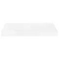 Étagère murale flottante 2 pcs Blanc brillant 50x23x3,8 cm MDF