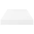 Étagère murale flottante 2 pcs Blanc brillant 50x23x3,8 cm MDF