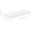 Étagère murale flottante 2 pcs Blanc brillant 50x23x3,8 cm MDF
