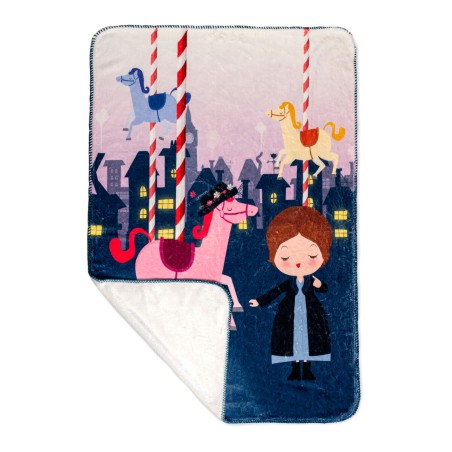 Couverture HappyFriday Mr Fox Nanny Multicouleur Microfibre 110 x 140