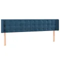 Tête de lit à LED Bleu foncé 203x16x78/88 cm Velours