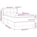 cadre de lit et matelas Vert foncé 80x200 cm Velours
