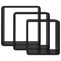 Étagères murales sous forme de cube 3 pcs Noir MDF