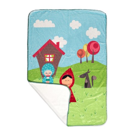 Couverture HappyFriday Mr Fox Grandma Multicouleur Microfibre 110 x 14