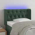 Tête de lit à LED Vert foncé 83x16x78/88 cm Velours
