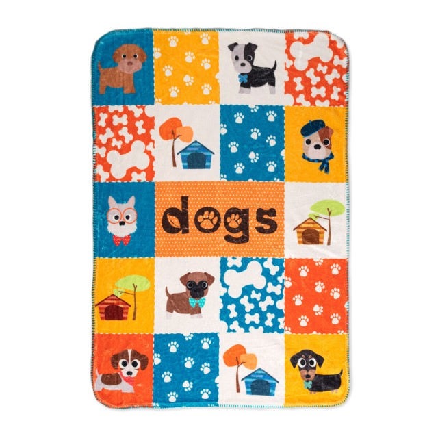 Couverture HappyFriday Mr Fox Dogs Multicouleur Microfibre 110 x 140 c