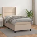 cadre de lit avec matelas Cappuccino 100x200 cm