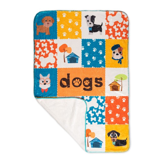 Couverture HappyFriday Mr Fox Dogs Multicouleur Microfibre 110 x 140 c
